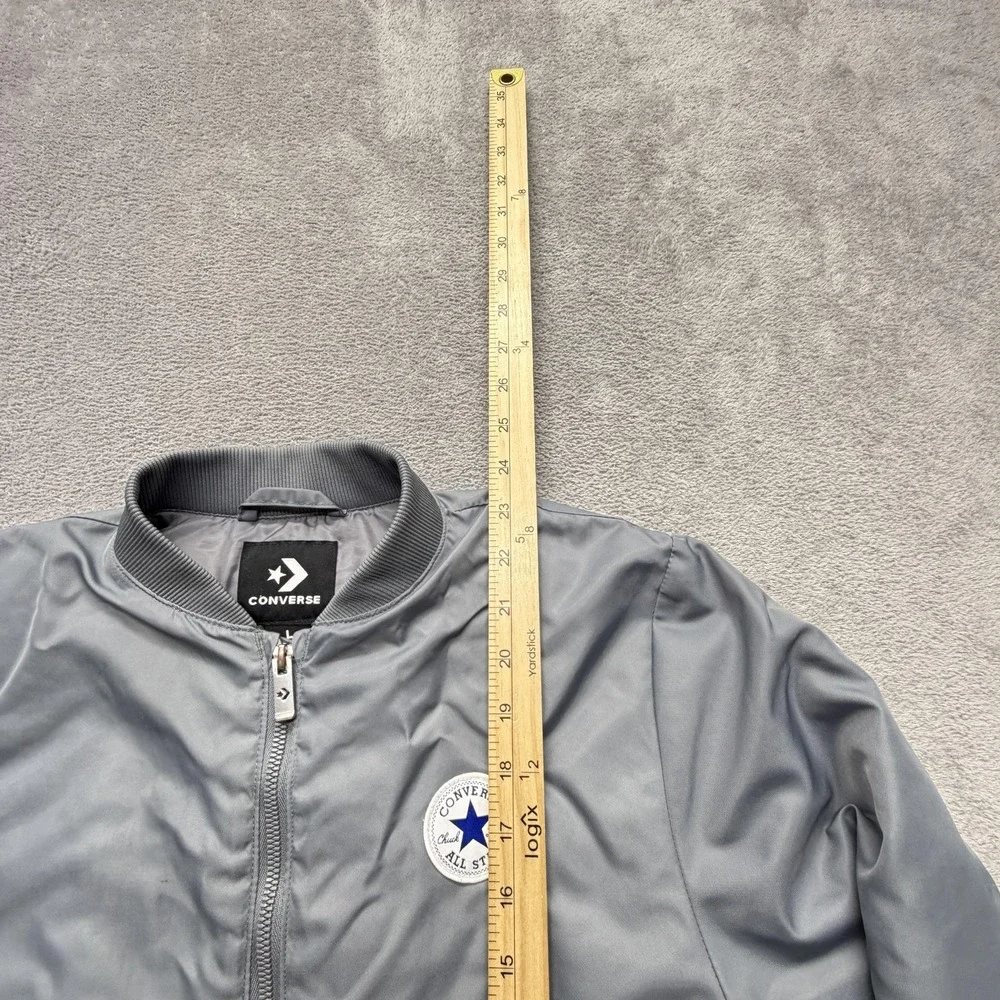 Converse Jacket Boys 12-13Y Gray Bomber Insulated‎ Full Zip Puffer Coat